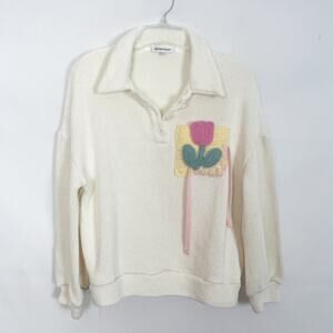 Somesowe Cream Knit Sweater Size Medium